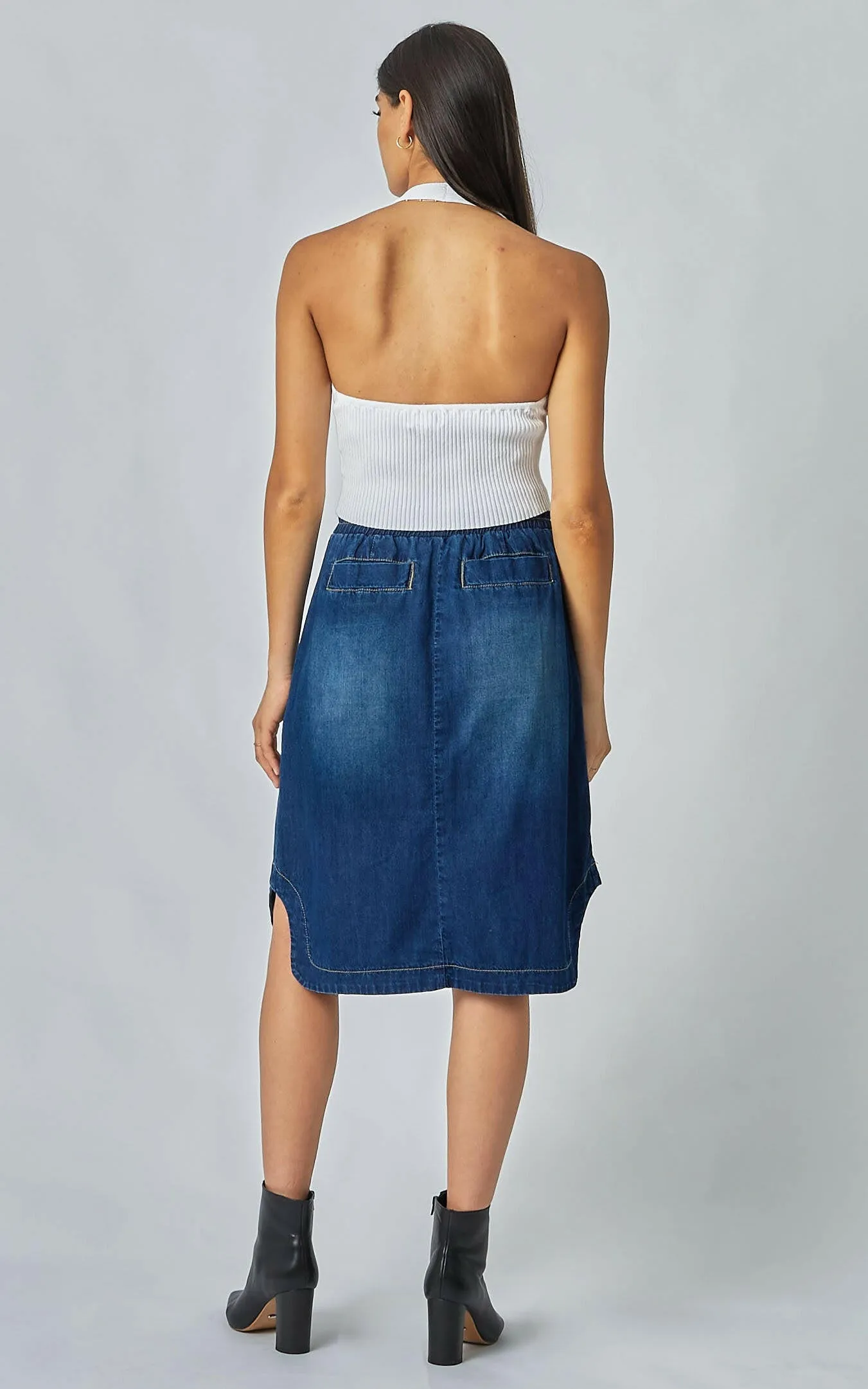 Cecil Indigo Denim Skirt