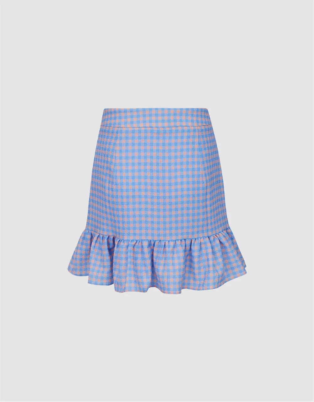 Checkered Mini A-Line Skirt