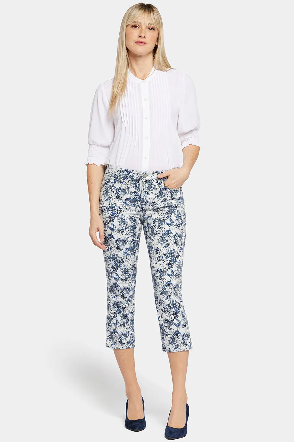 Chloe Capri Jeans In Petite - Forest Lagoon