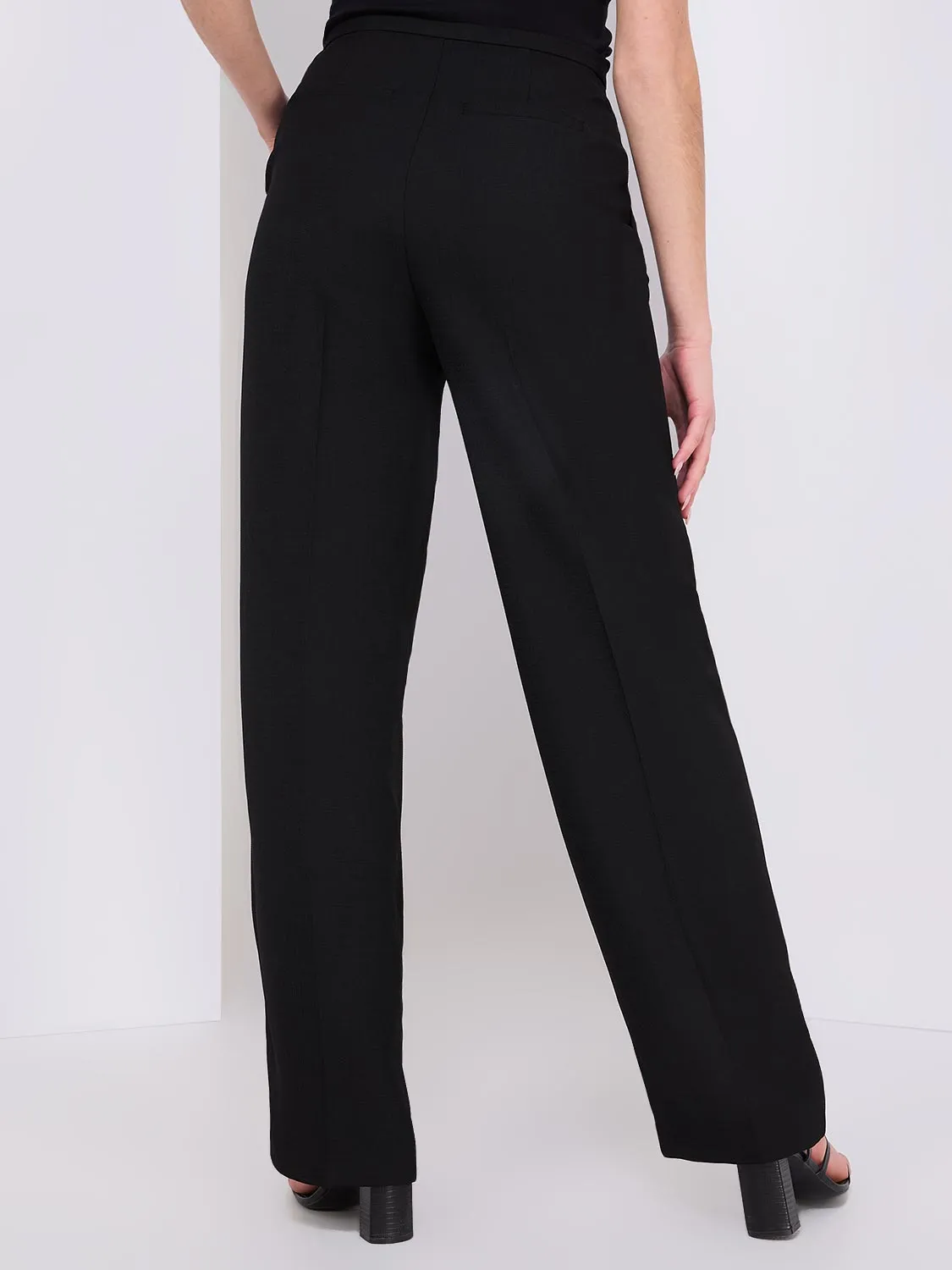 Classic Rise Wide-Leg Trousers