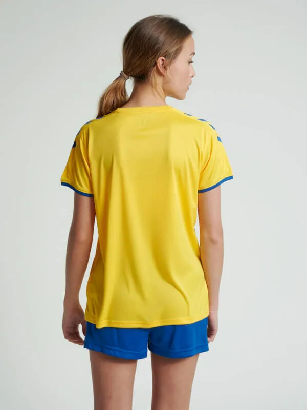 Core Women Polyester Yellow & Blue T-Shirt