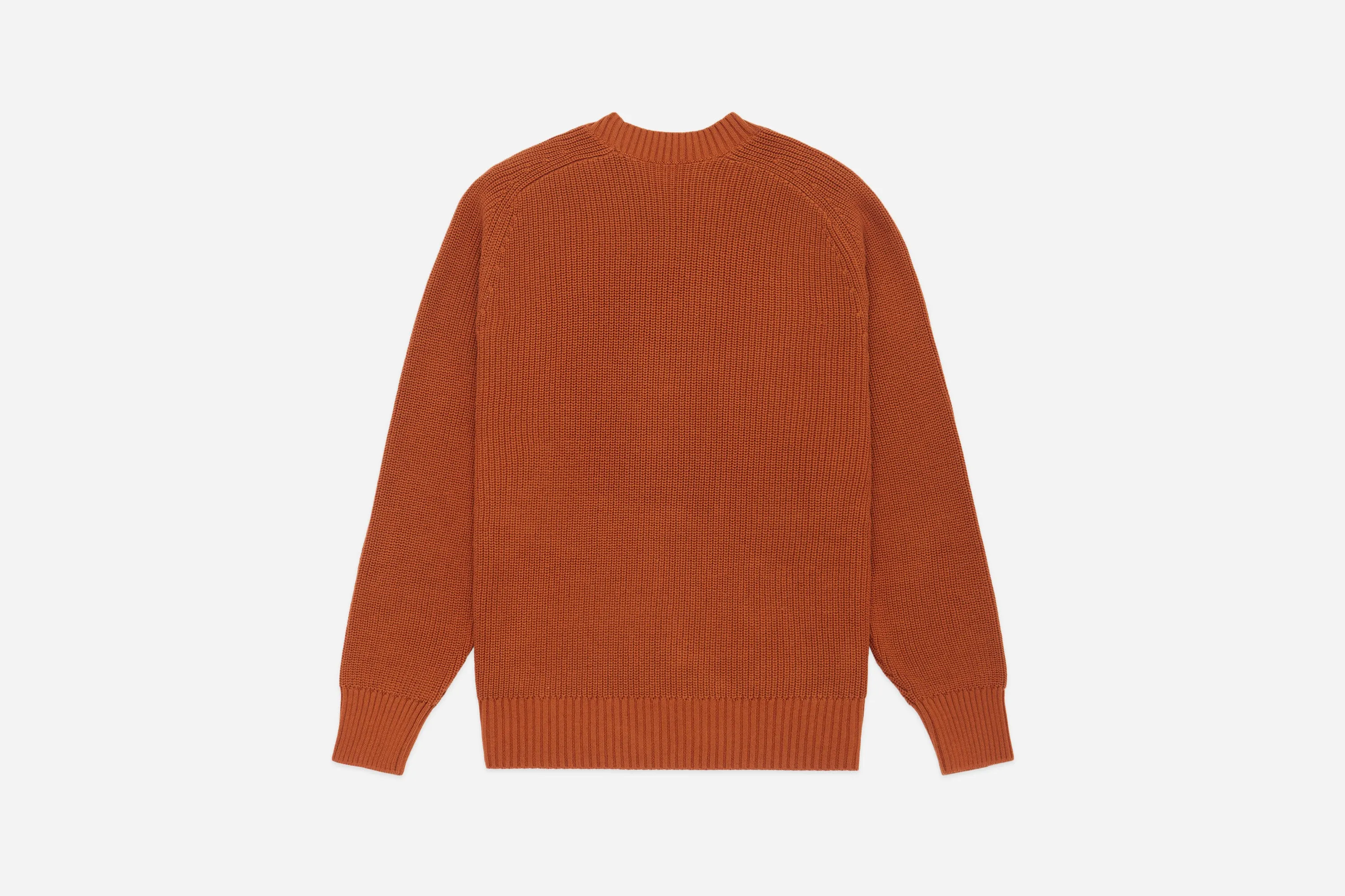 Cotton Crewneck Sweater ~ Rust