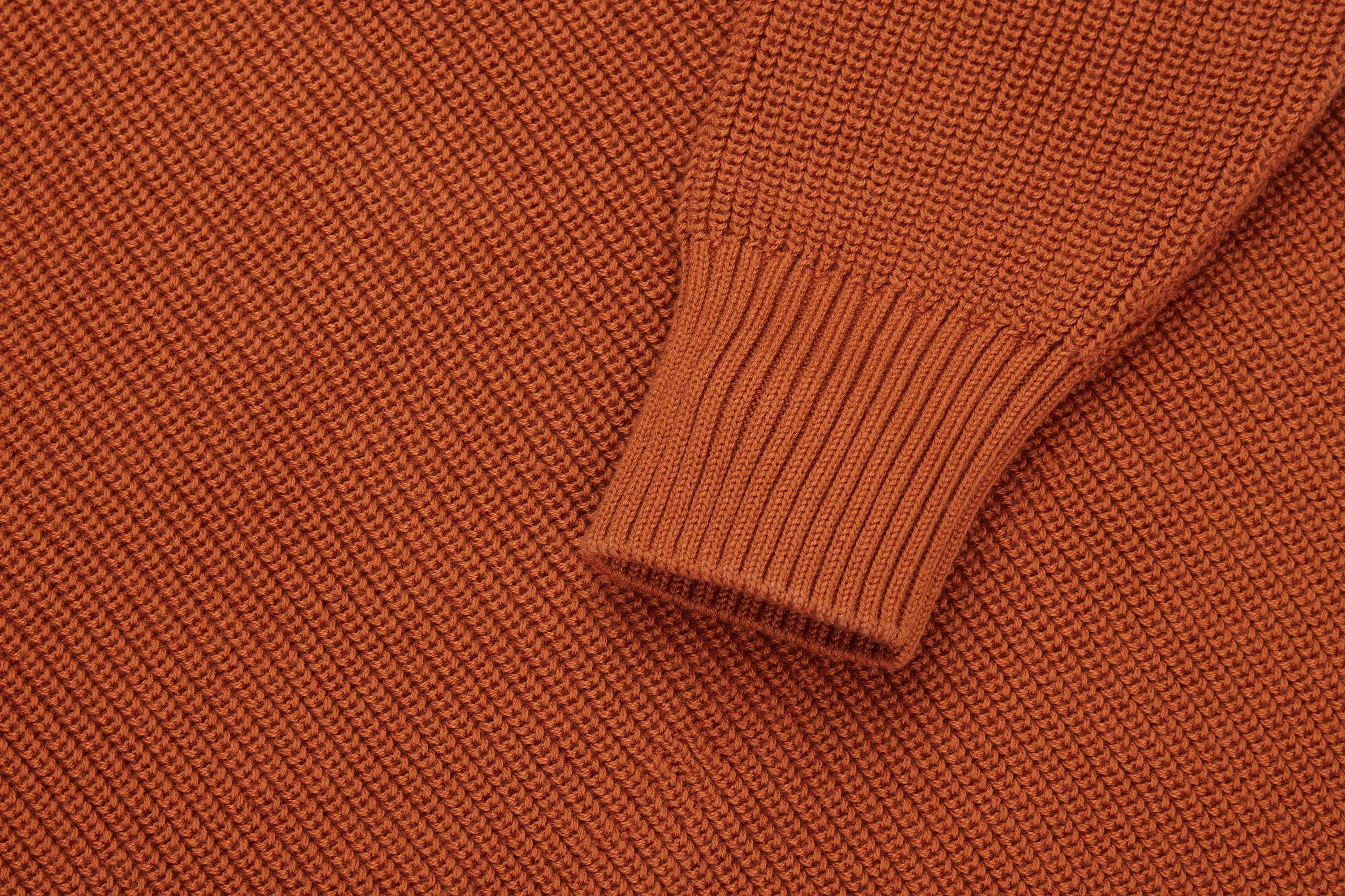 Cotton Crewneck Sweater ~ Rust