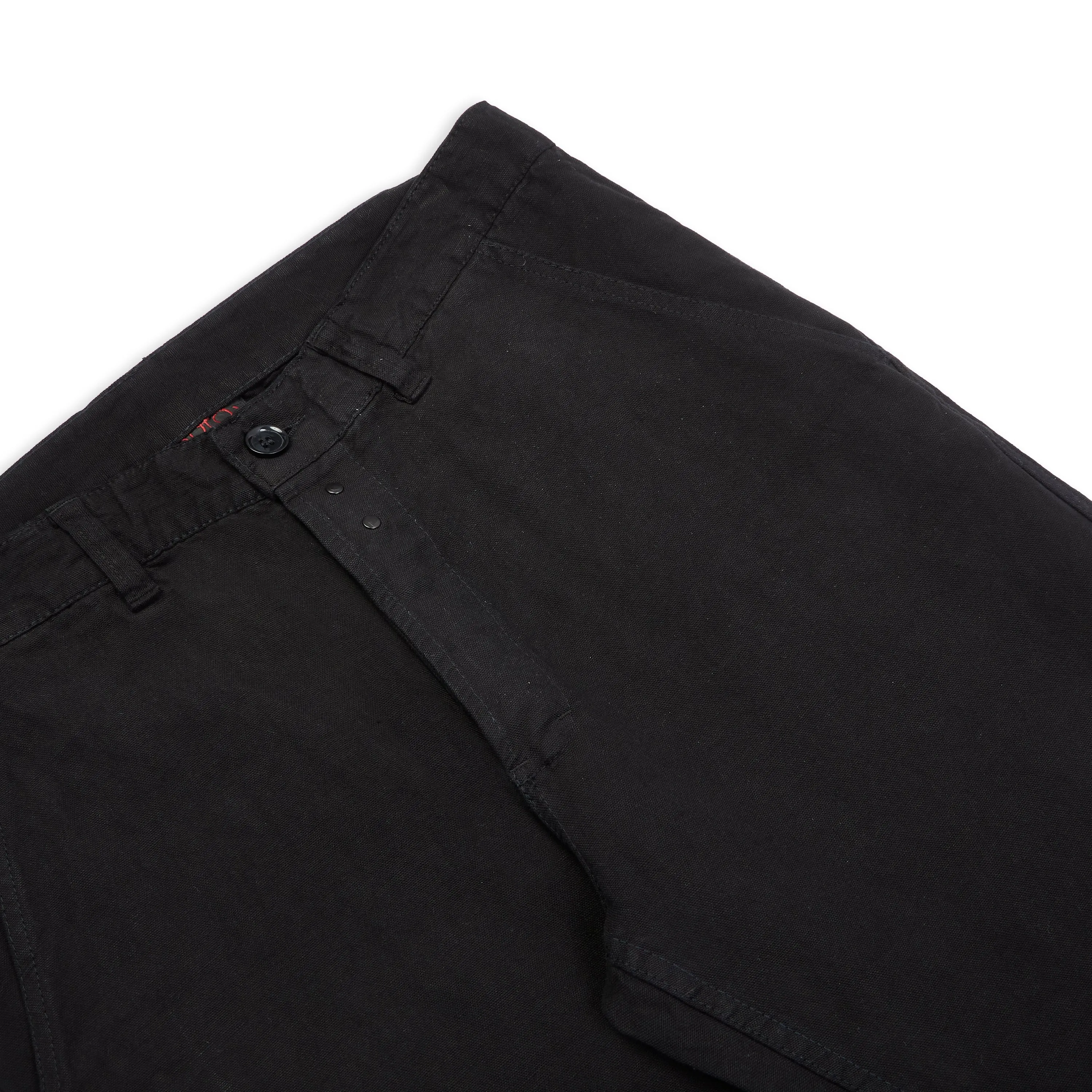 Cotton Trousers - Black Hopsack