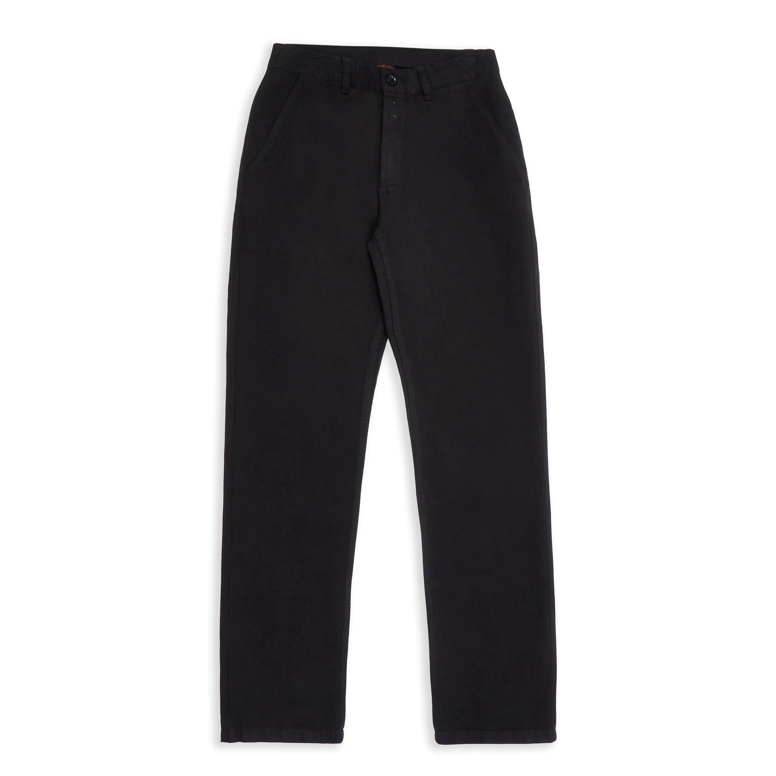 Cotton Trousers - Black Hopsack