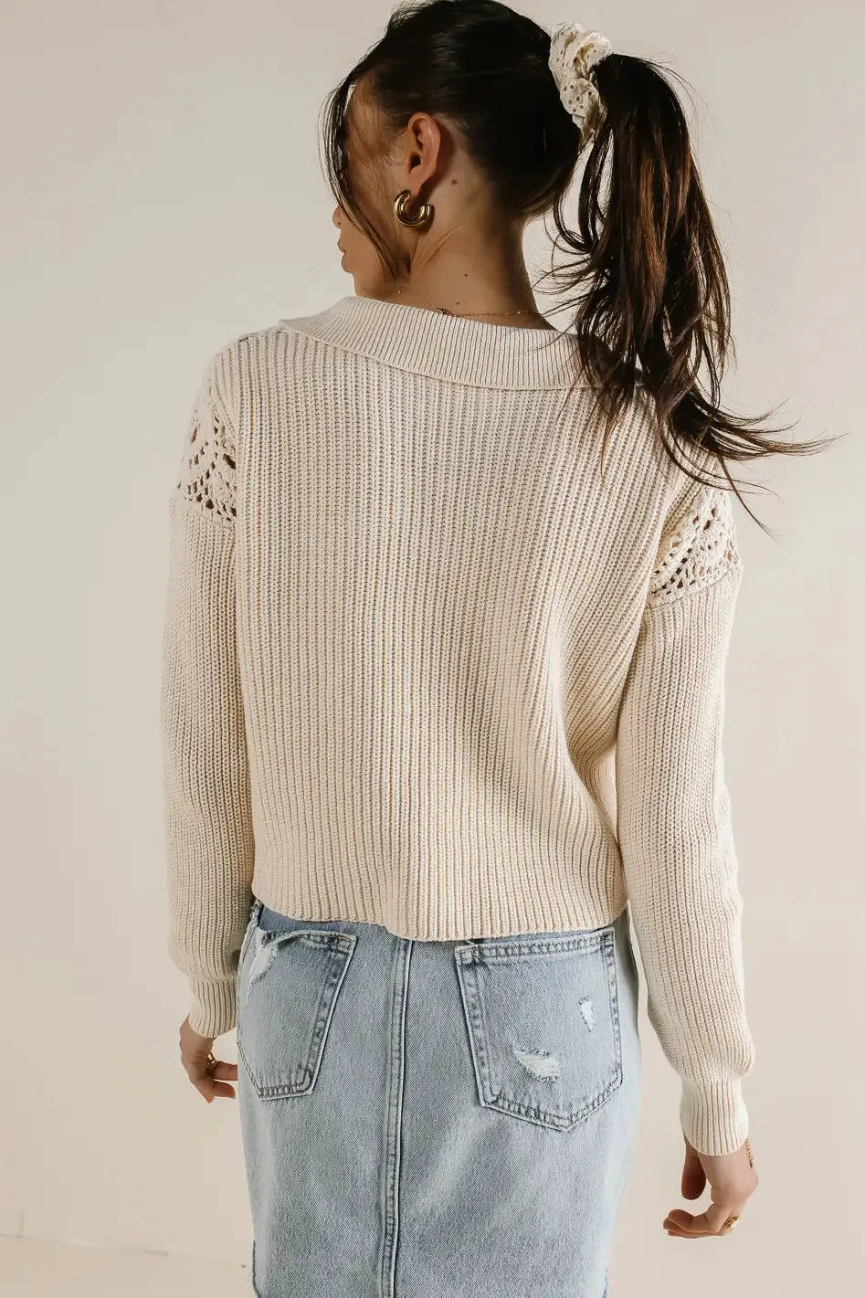 Crochet Collared Sweater