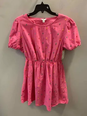 CROWN & IVY Dresses and Skirts Size M BUBBLEGUM PINK DOTS SHORT SLEEVES Dress