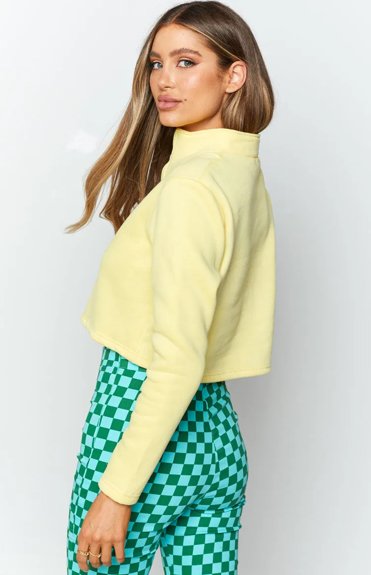 Cyber 00s Zip Sweater Yellow