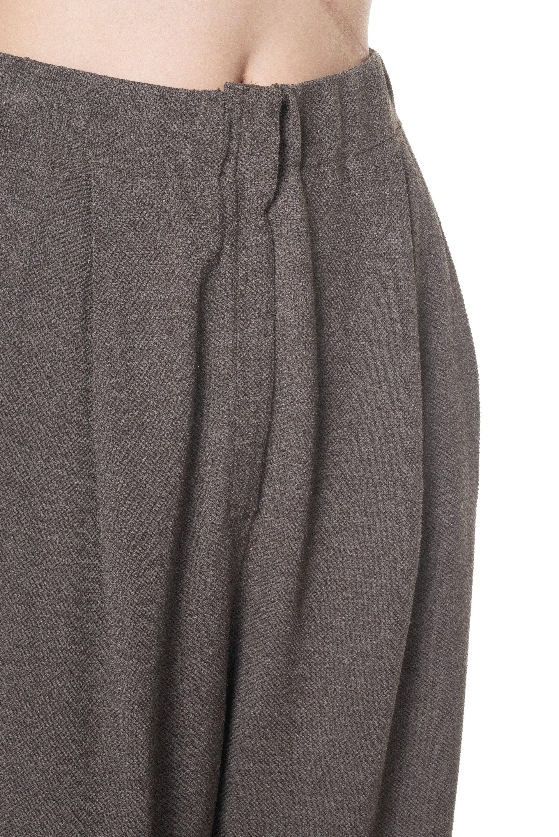 Dark Taupe Pleated Trousers