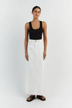 DELLA OFF WHITE COLUMN DENIM SKIRT