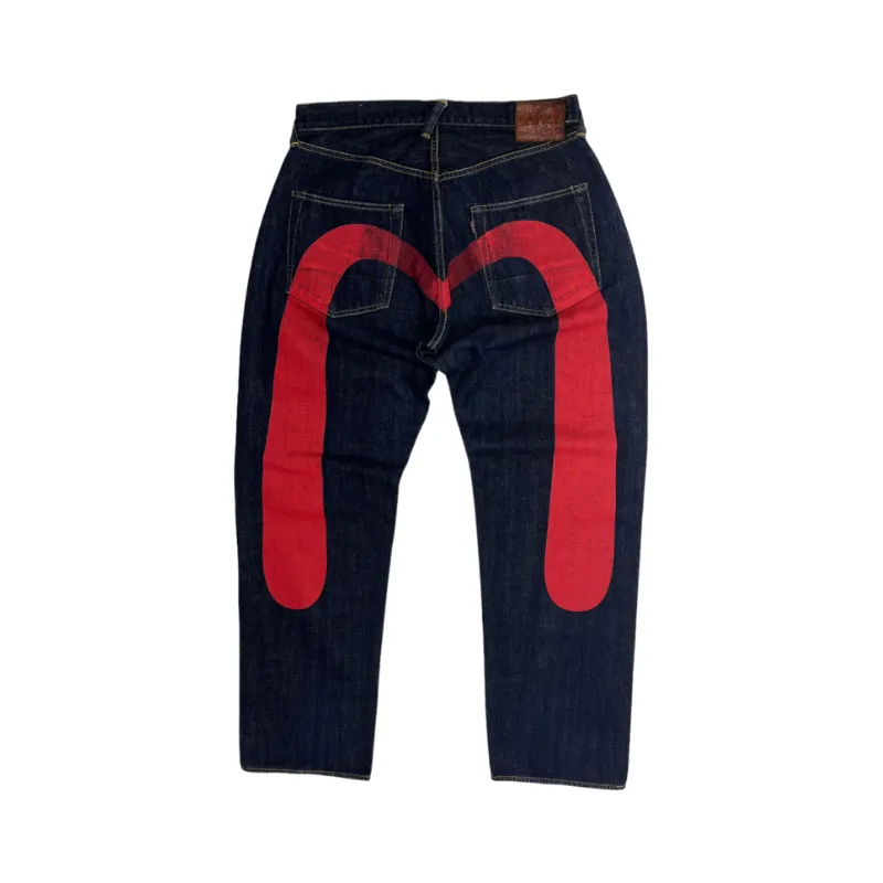 Denim Jeans EVISU Diacock Red Logo