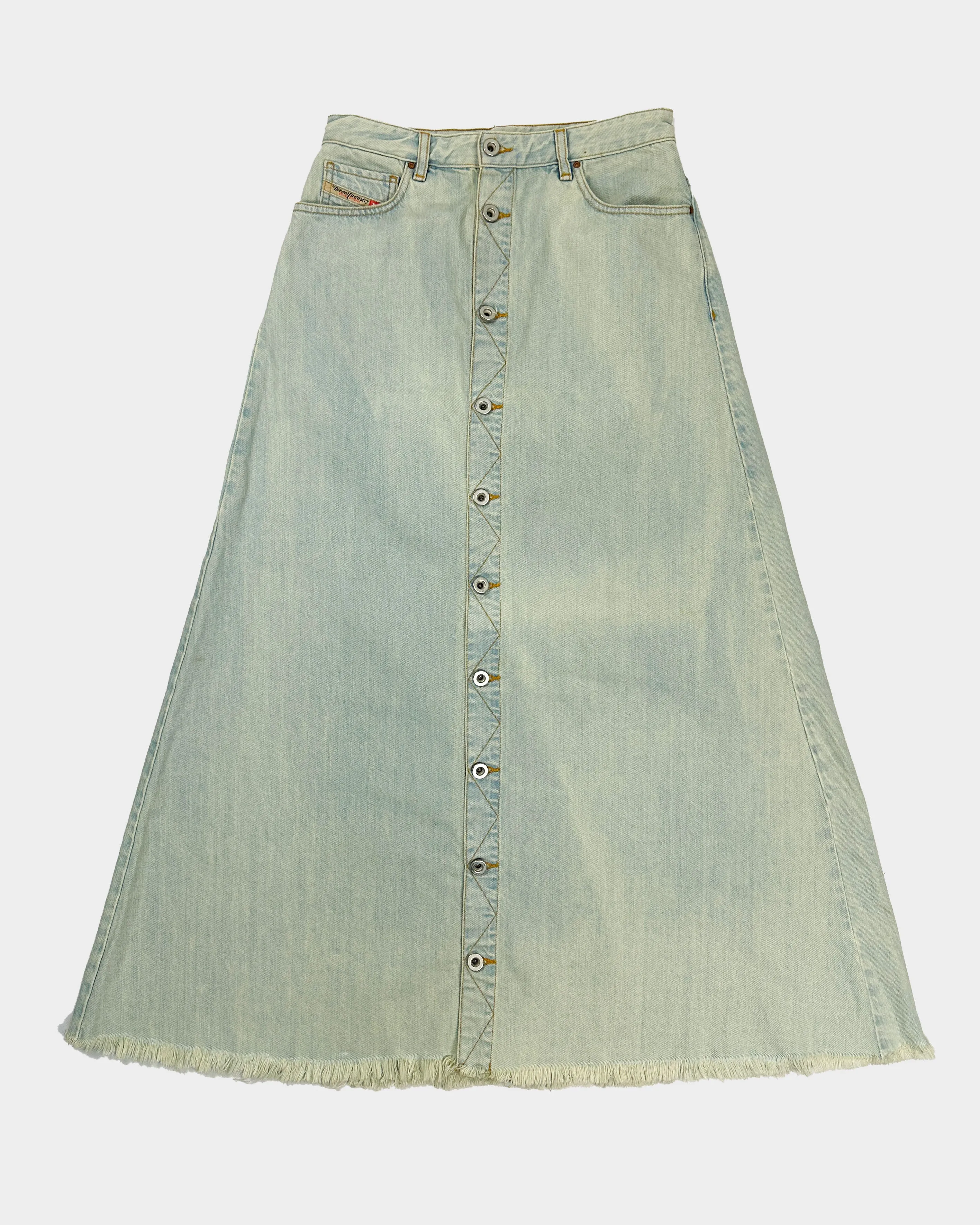 Diesel Long Denim Buttoned Skirt 2000's