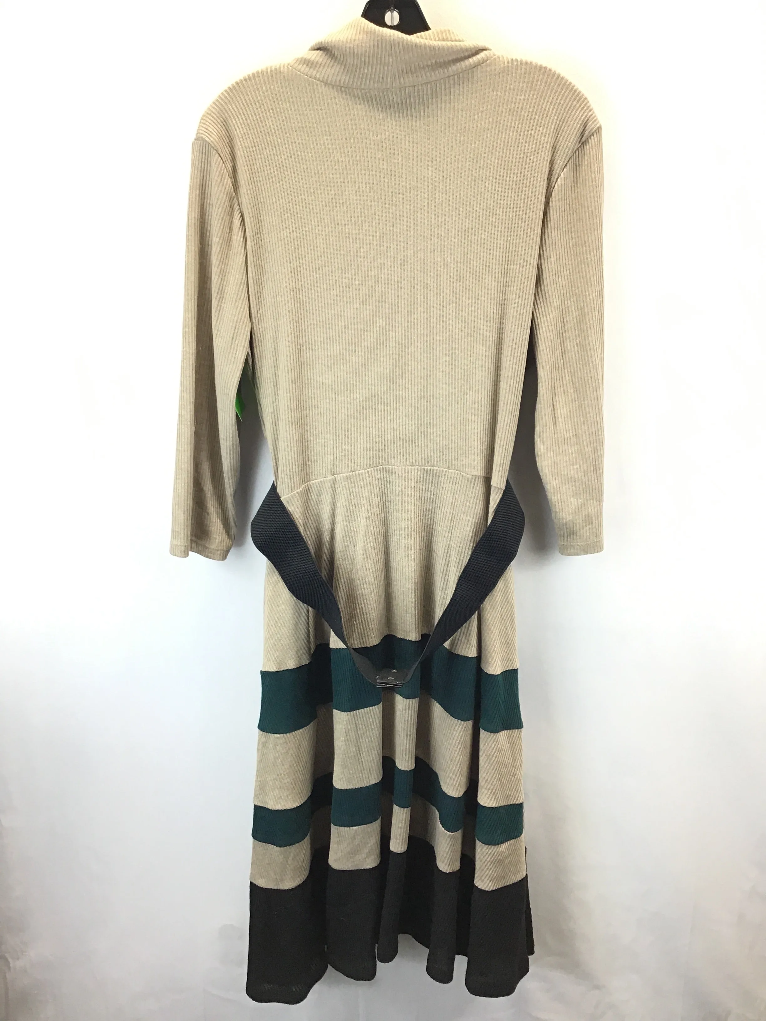 Dress Sweater By Signature By Robbie Bee In Taupe, Size: Xl