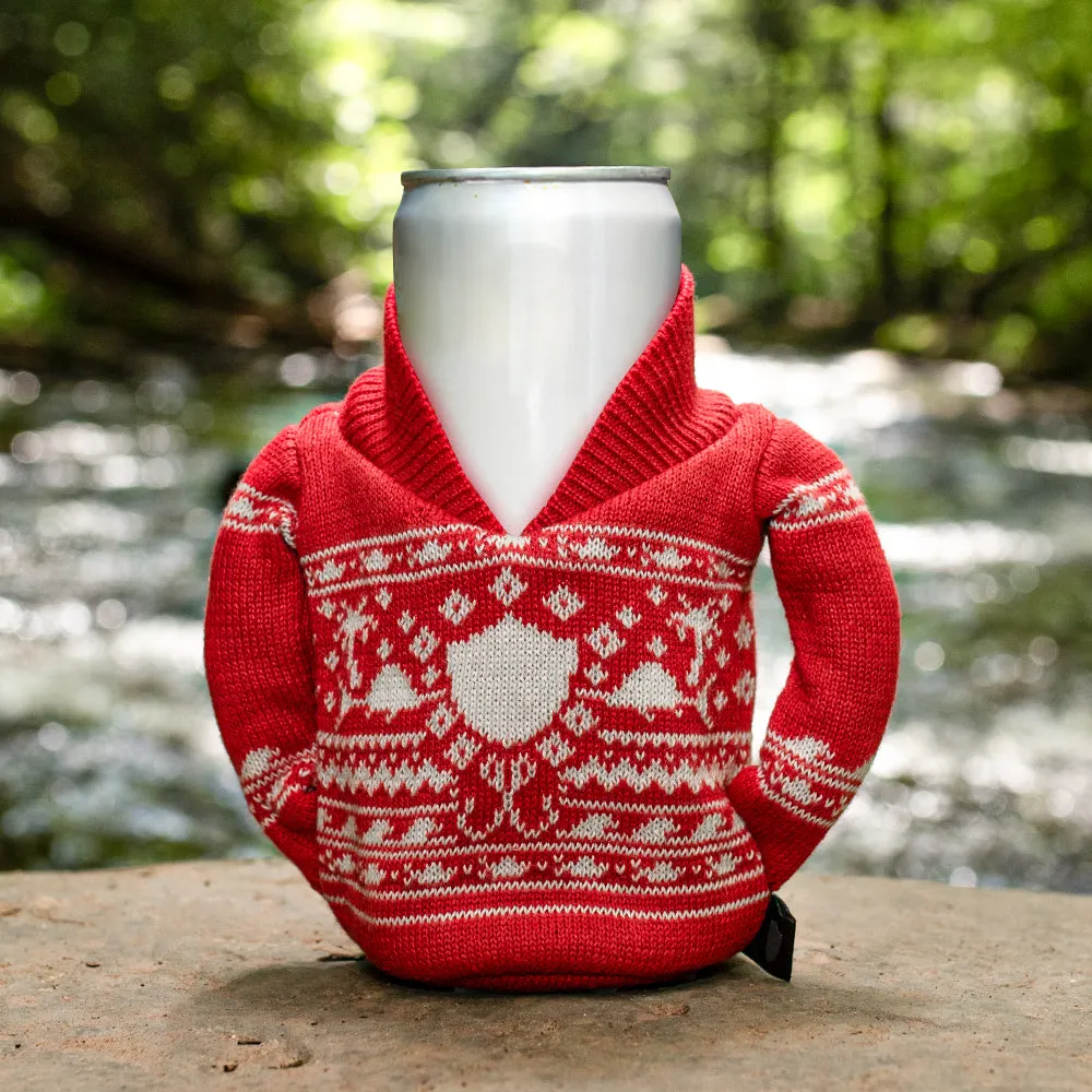 Drink Holder | Holiday Sweater | Red