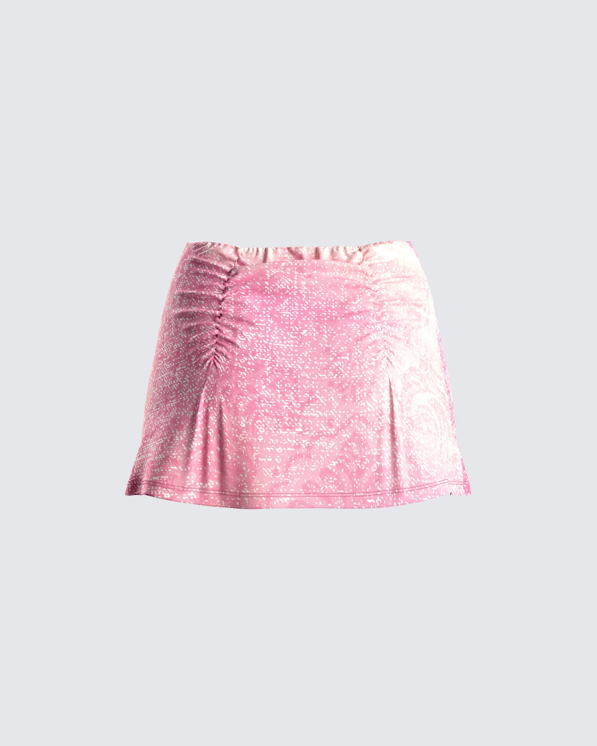 Evie Pink Pixel Print Mini Skirt