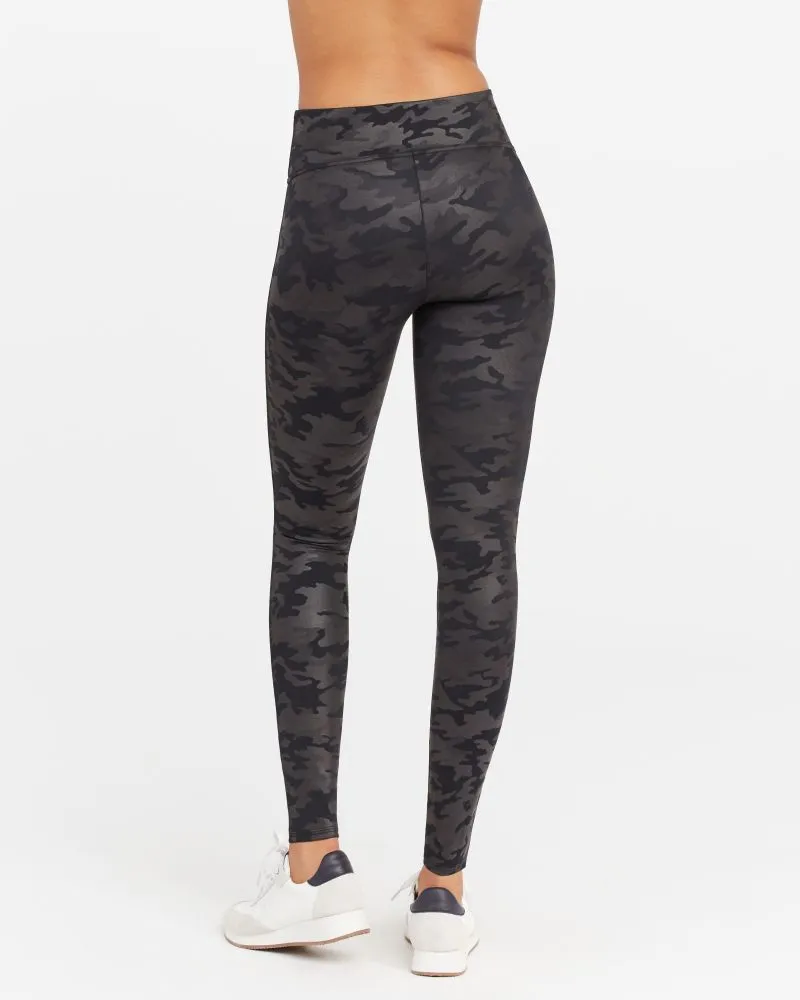 Faux Leather Camo Women's Leggings