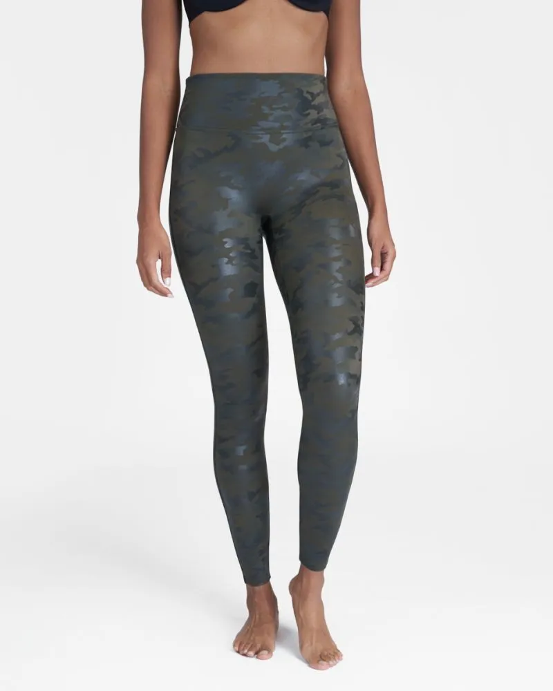 Faux Leather Camo Women's Leggings