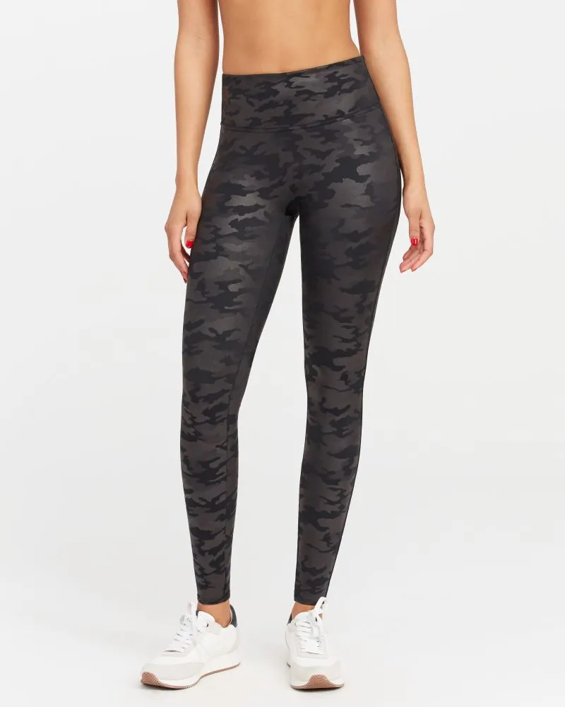 Faux Leather Camo Women's Leggings