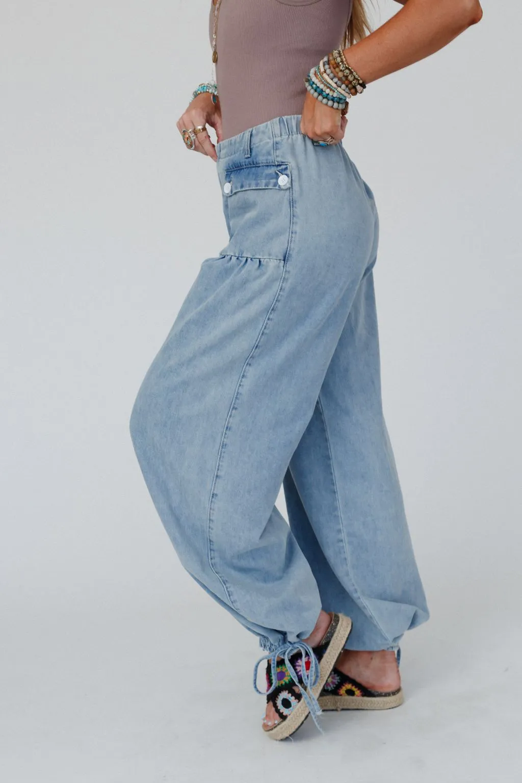 First Things First Wide Leg Jeans - Denim