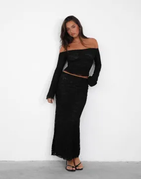 Florence Maxi Skirt (Black)