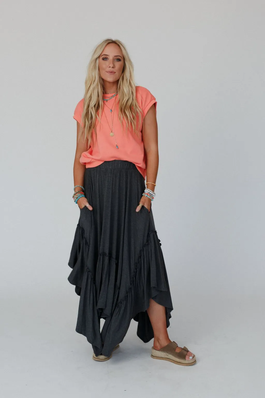 Forever Beauty Maxi Skirt - Charcoal