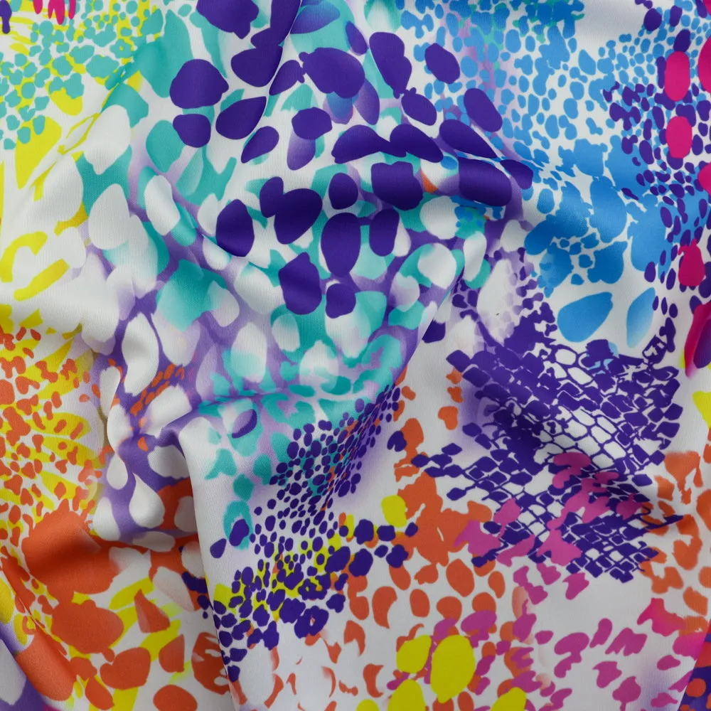 FS1059 Animal Burst Stretch Knit Fabric Multicolour