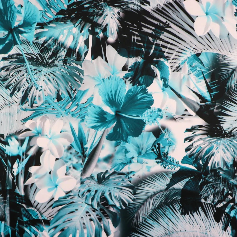 FS1060 Tropical Stretch Knit Fabric Teal