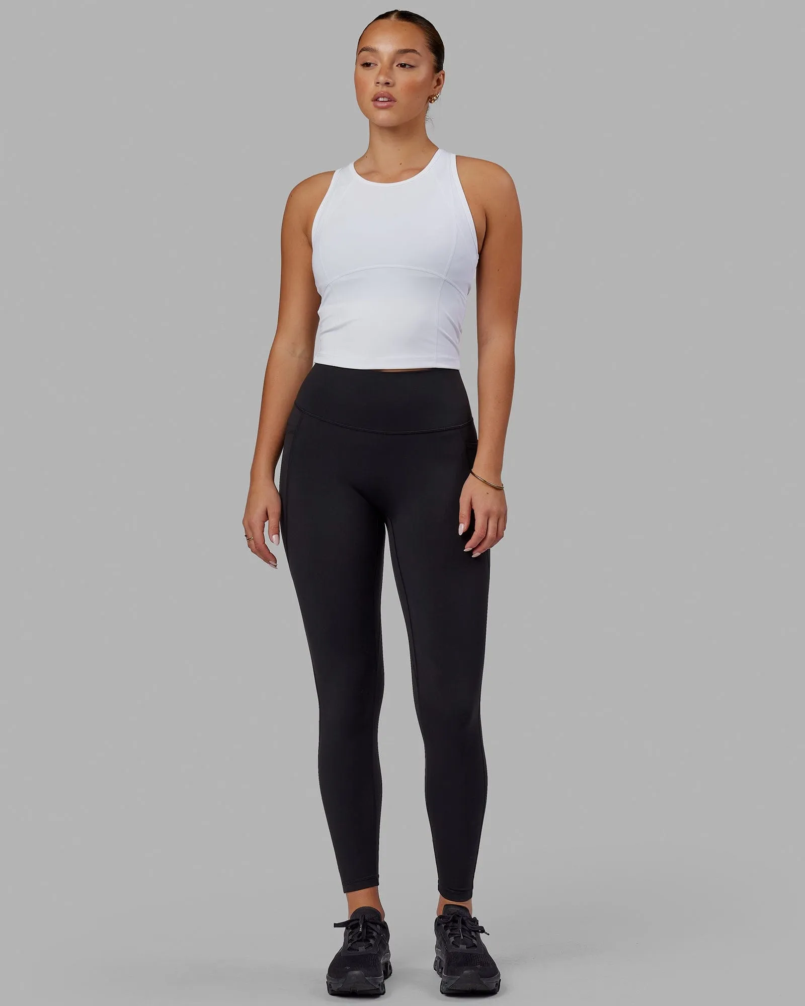 Fusion Full Length Leggings - Black-Black