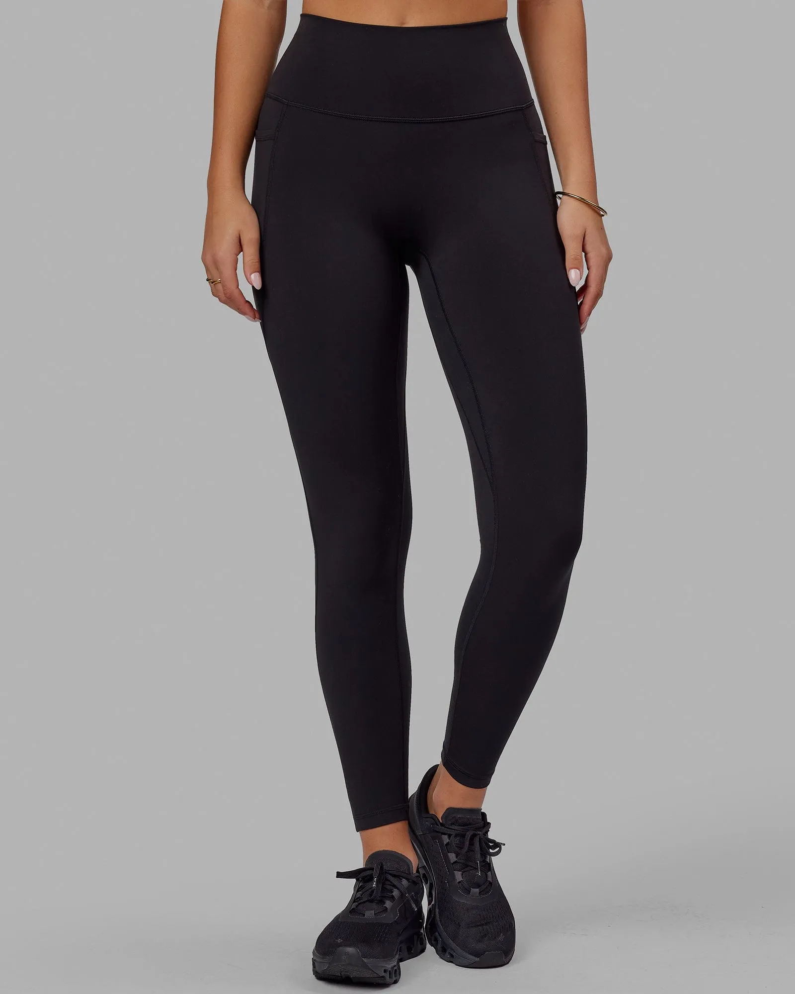 Fusion Full Length Leggings - Black-Black