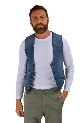 Gilet in cotone regular Raz Jeans Scuro SS22