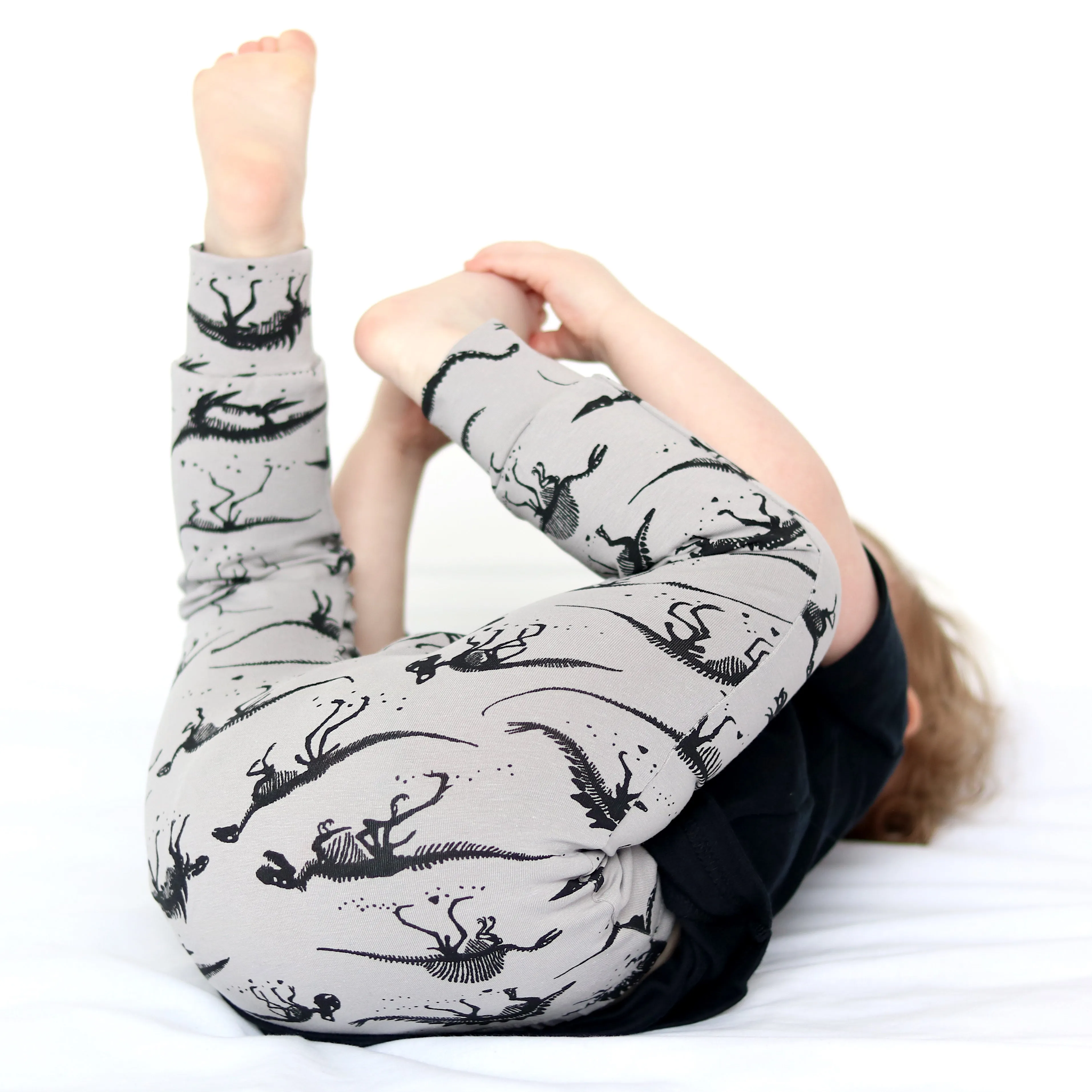 Grey Dino Child & Baby Leggings