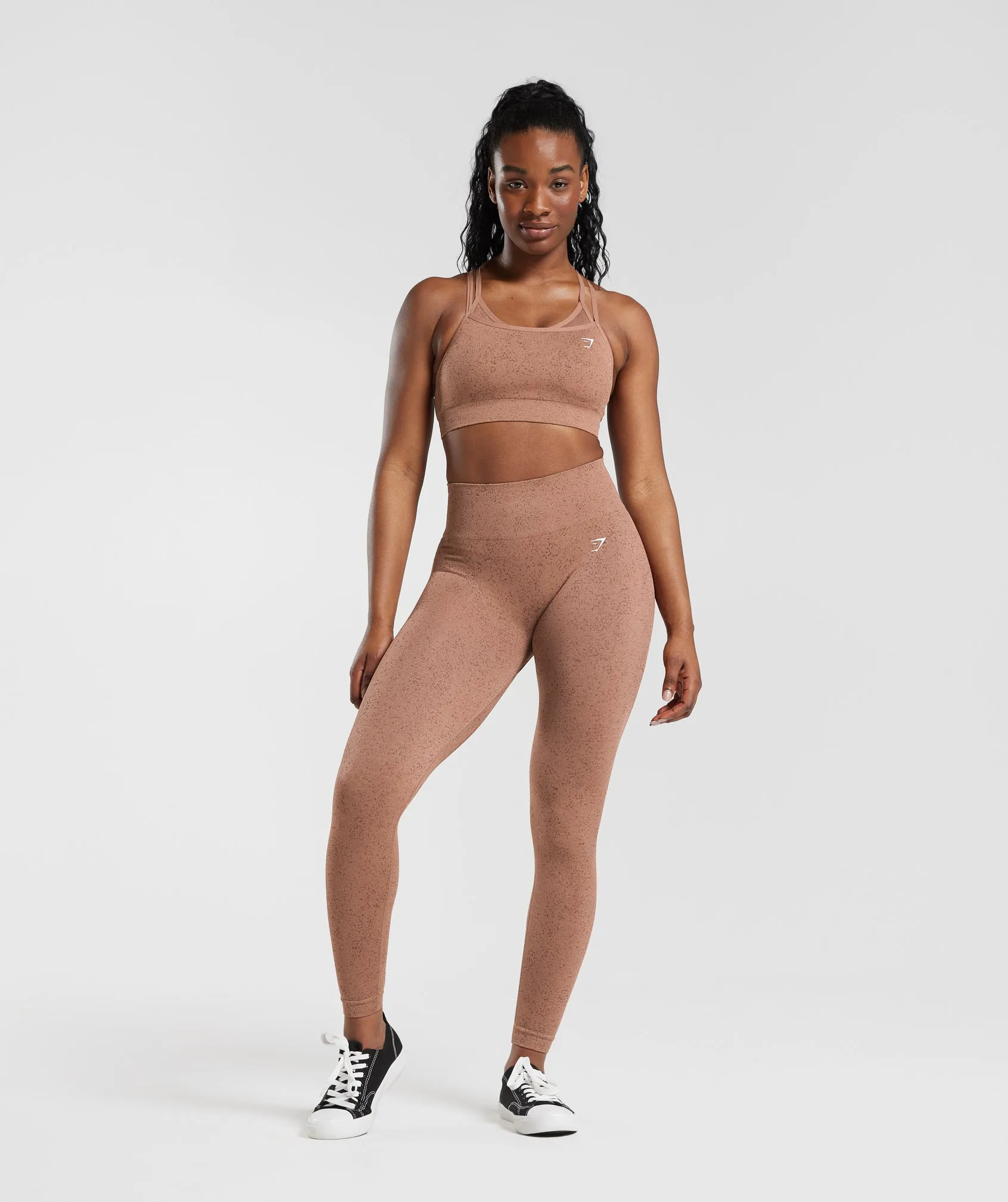 Gymshark Adapt Fleck Seamless Leggings - Sandstone Brown