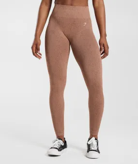 Gymshark Adapt Fleck Seamless Leggings - Sandstone Brown