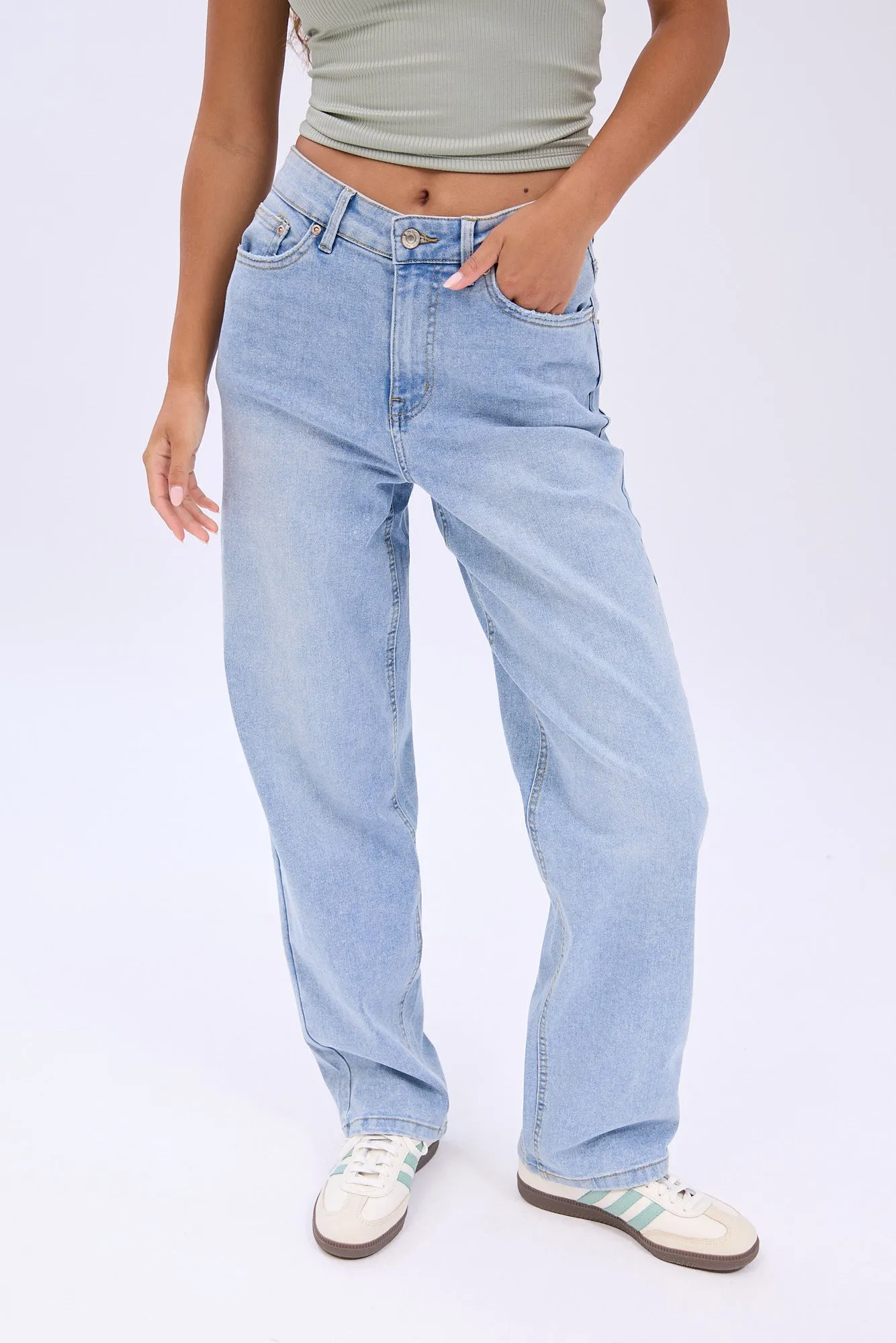 High Rise Vintage Stretch Baggy Jeans