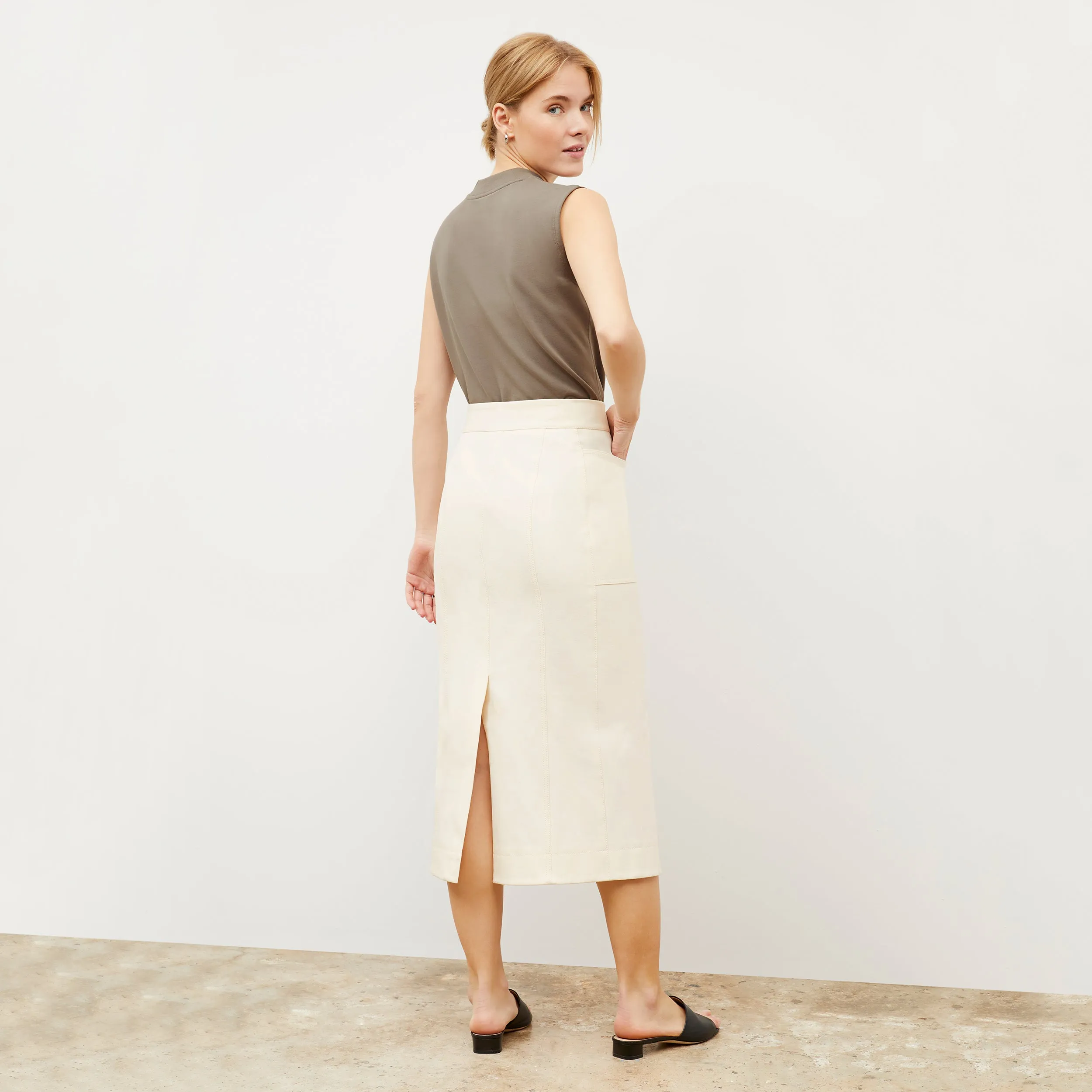 Lane Skirt - Eco Better Than Denim :: Tusk