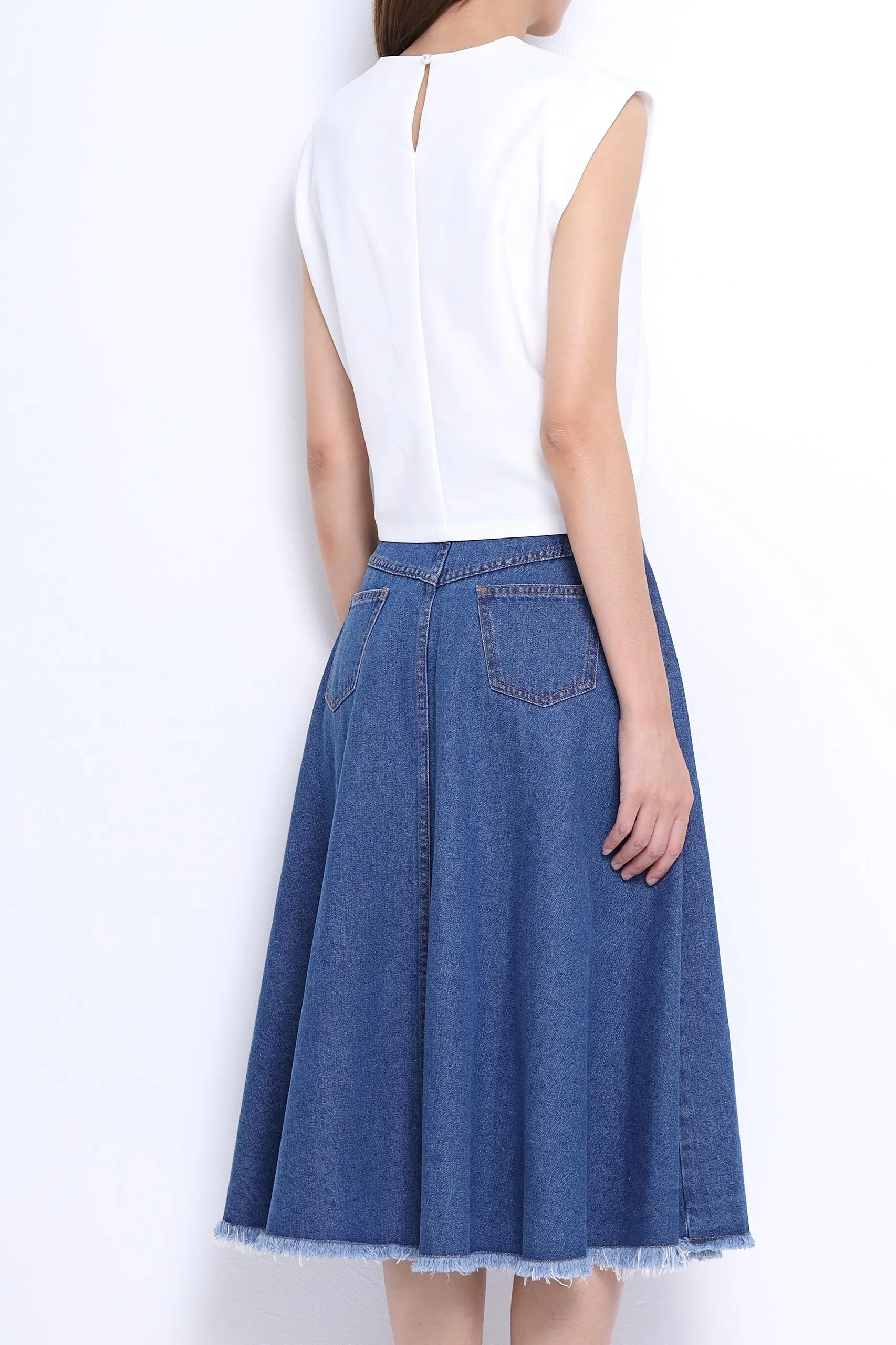 Laylin Denim A-line Skirt