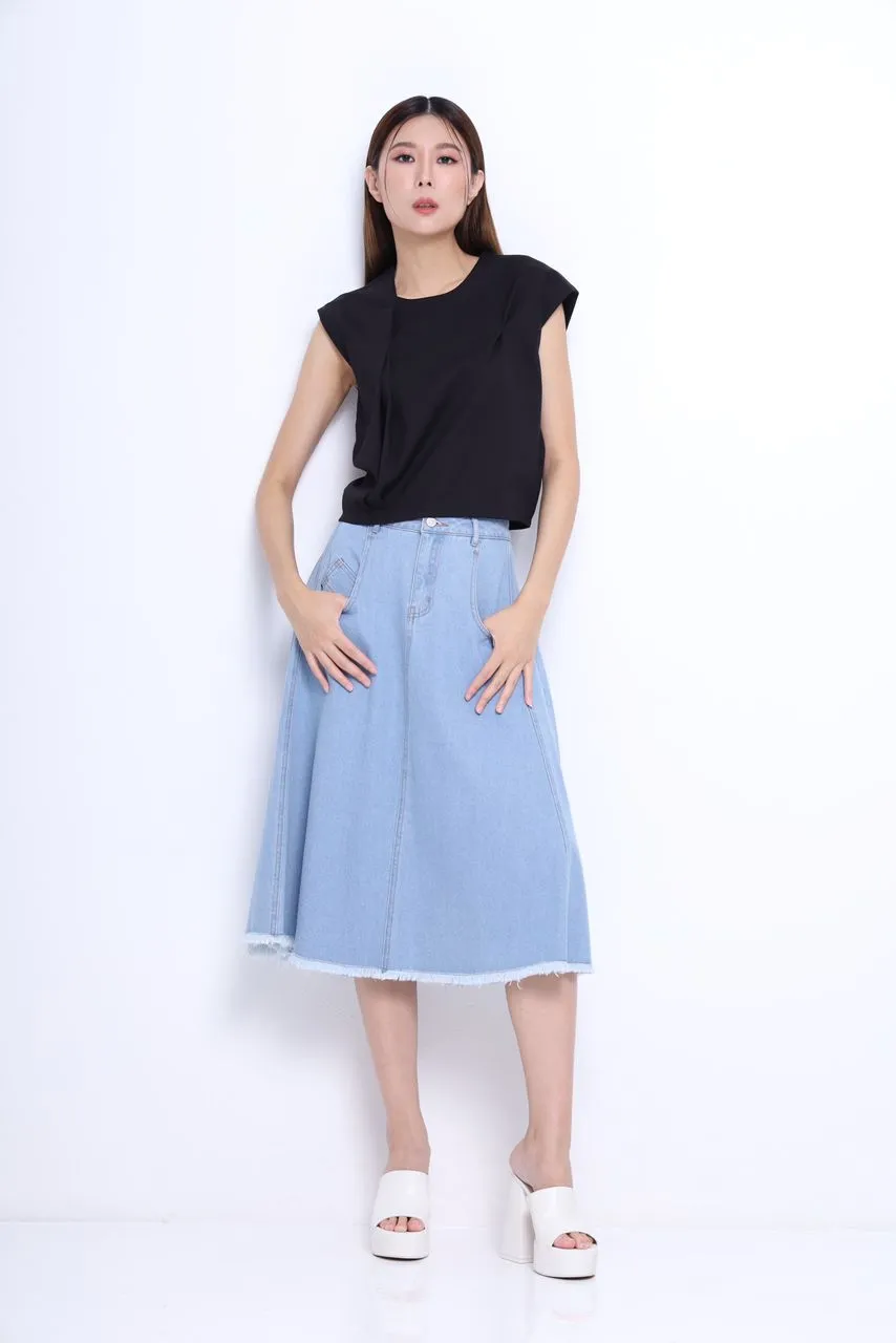 Laylin Denim A-line Skirt