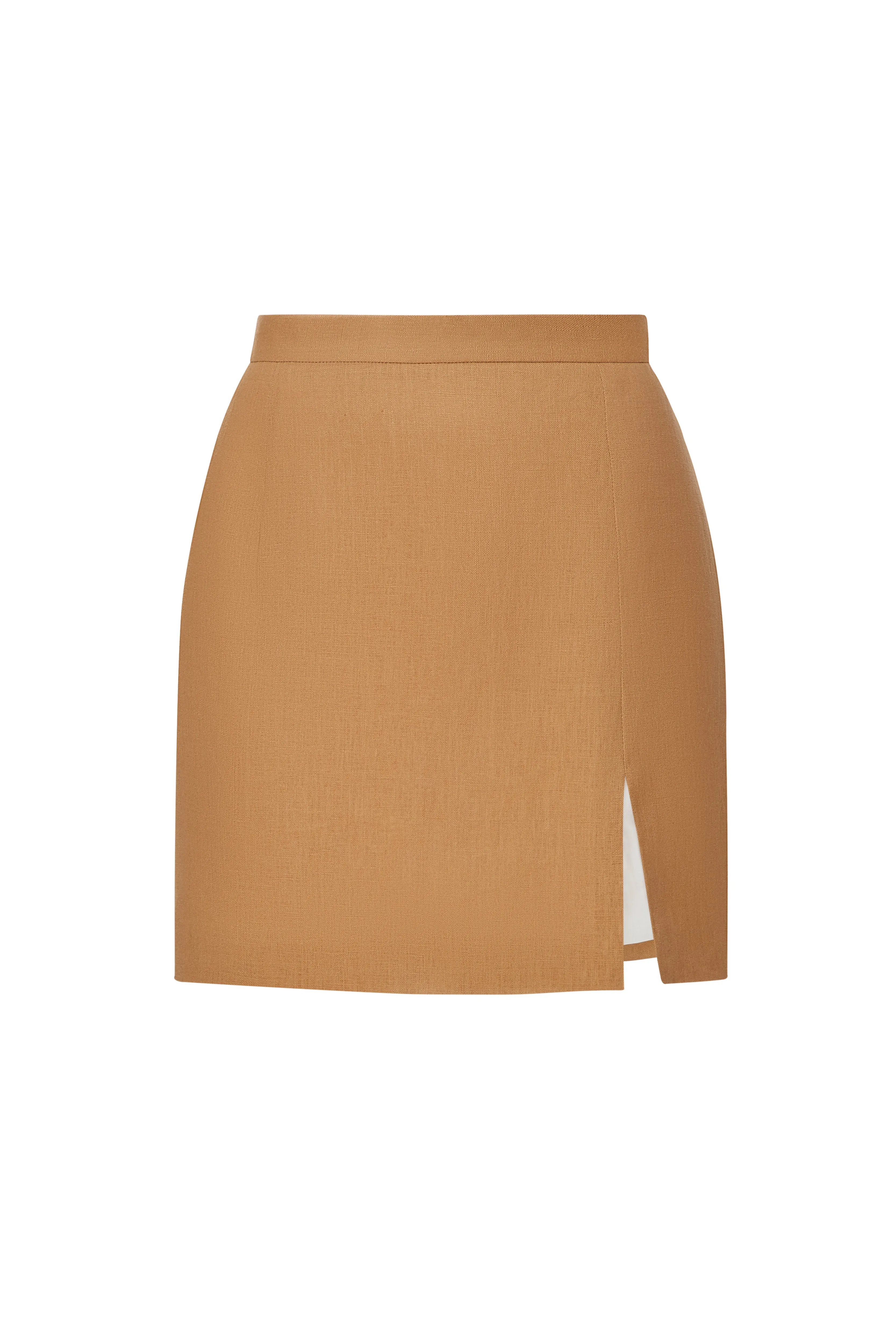 Linen mini skirt