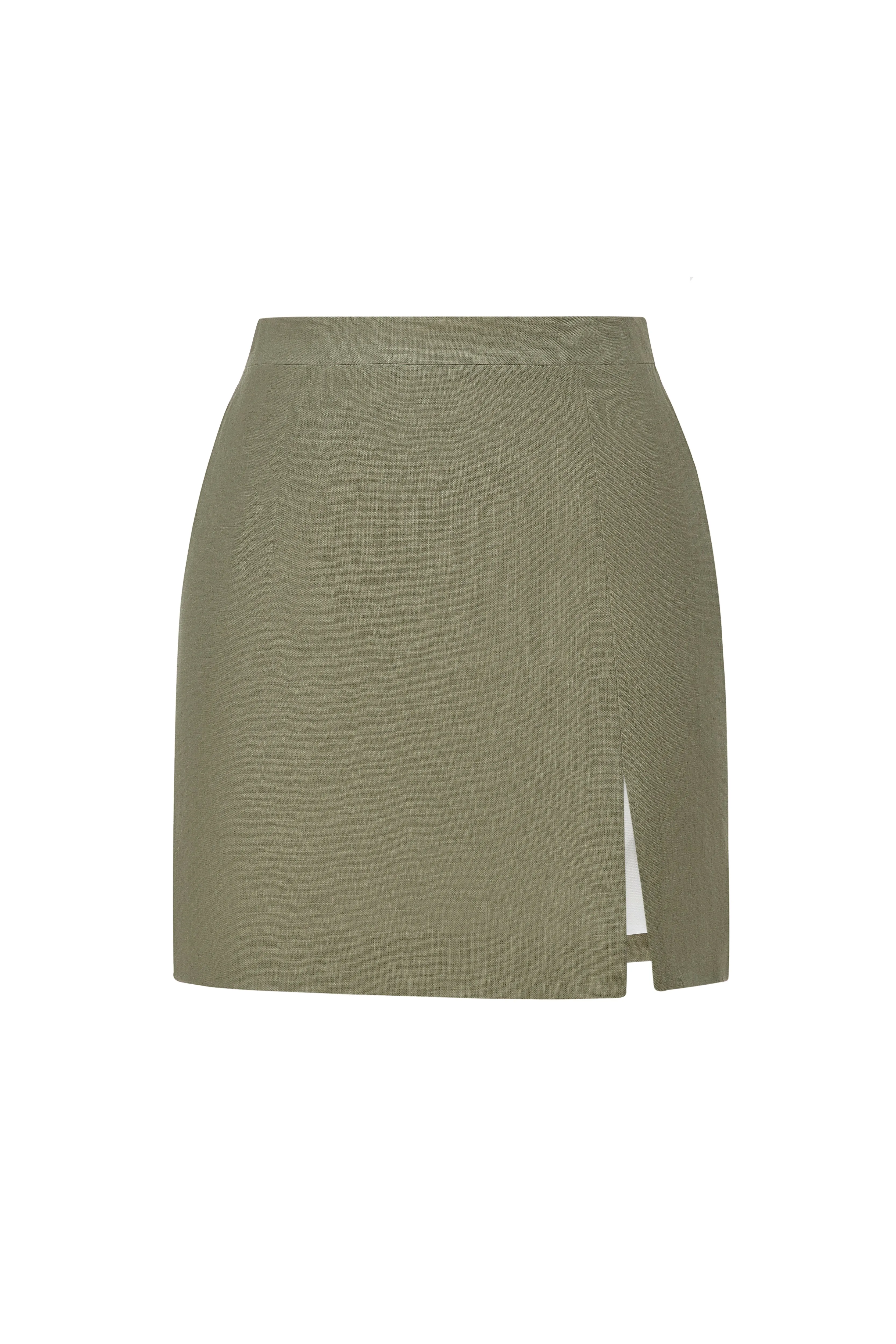 Linen mini skirt