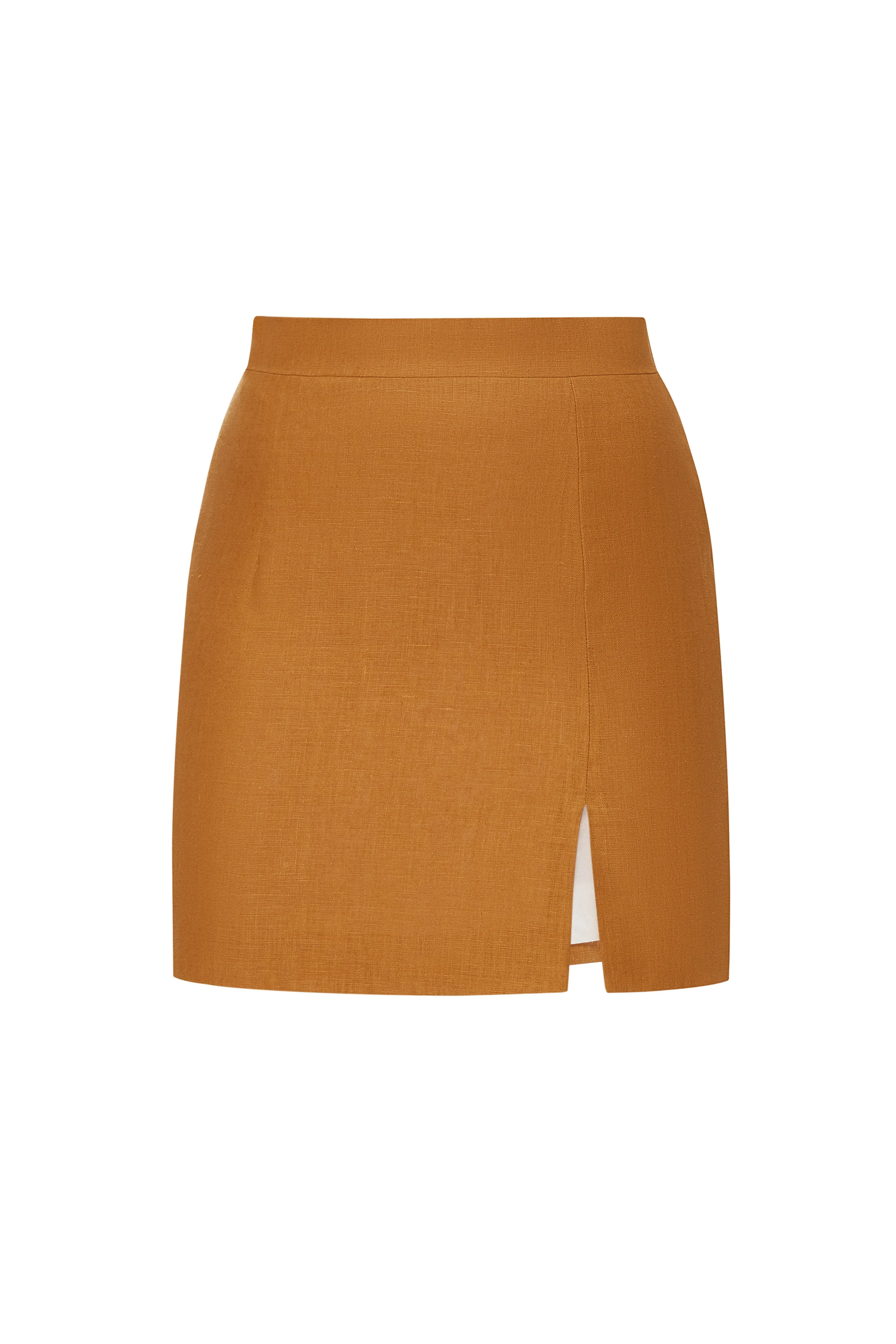 Linen mini skirt