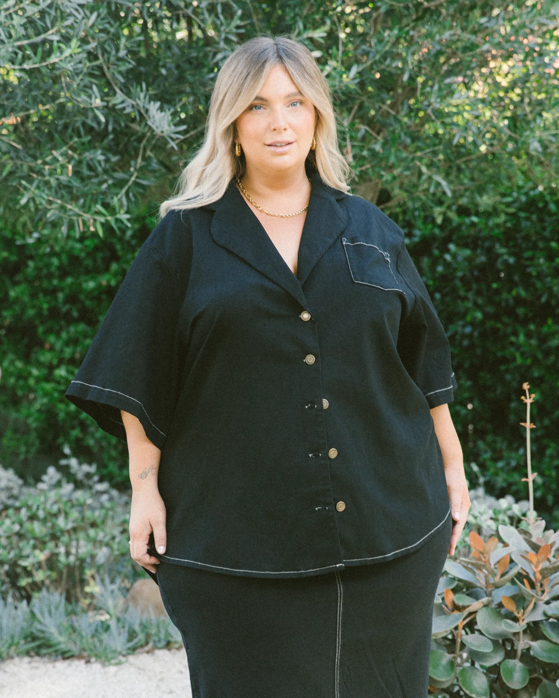 Lola Denim Shirt | Black Denim