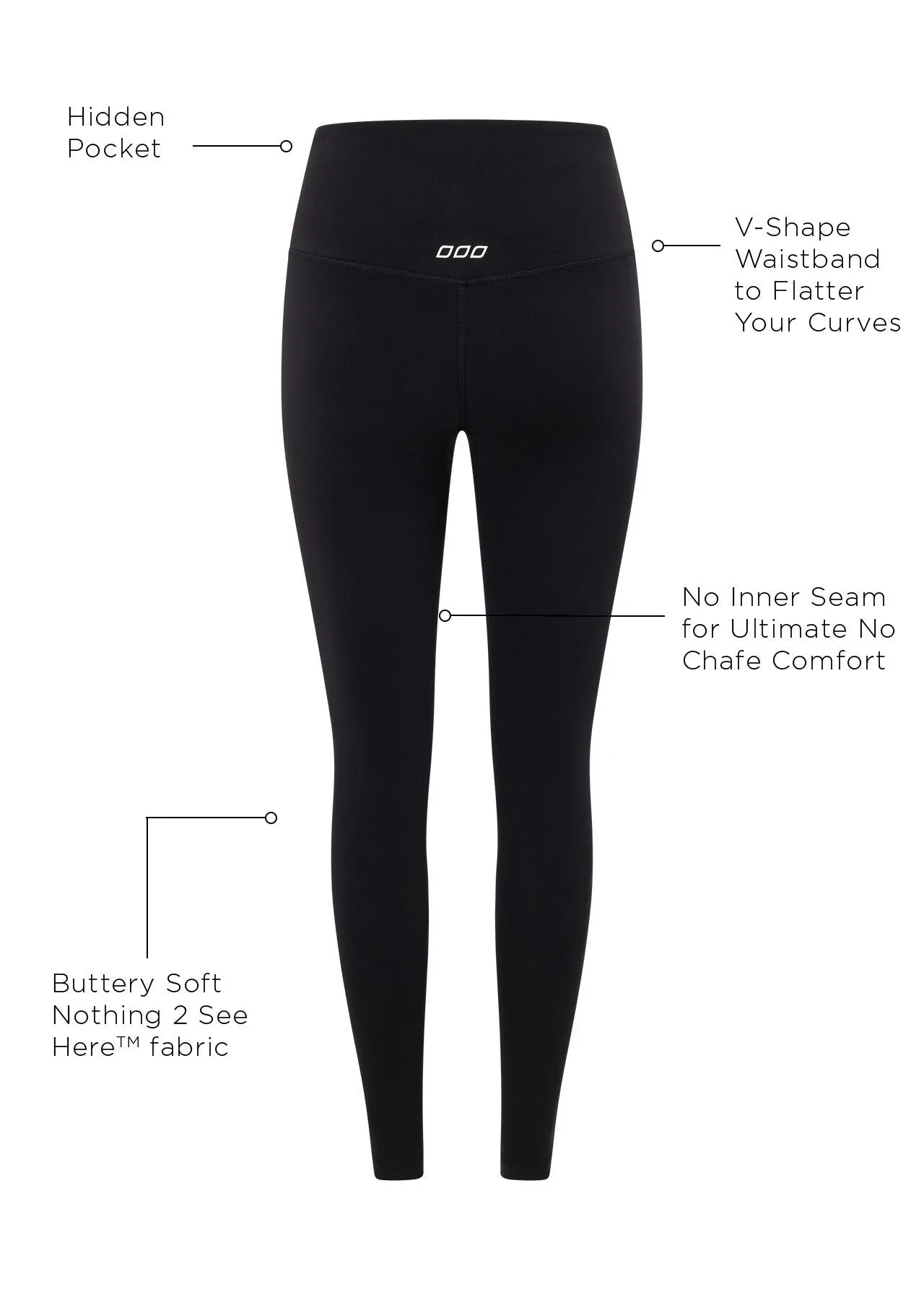 Lotus No Chafe FL Leggings | Black