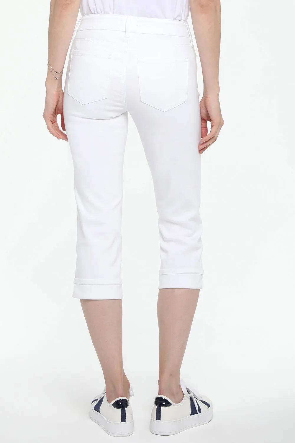 Marilyn Straight Crop Jeans In Petite - Optic White