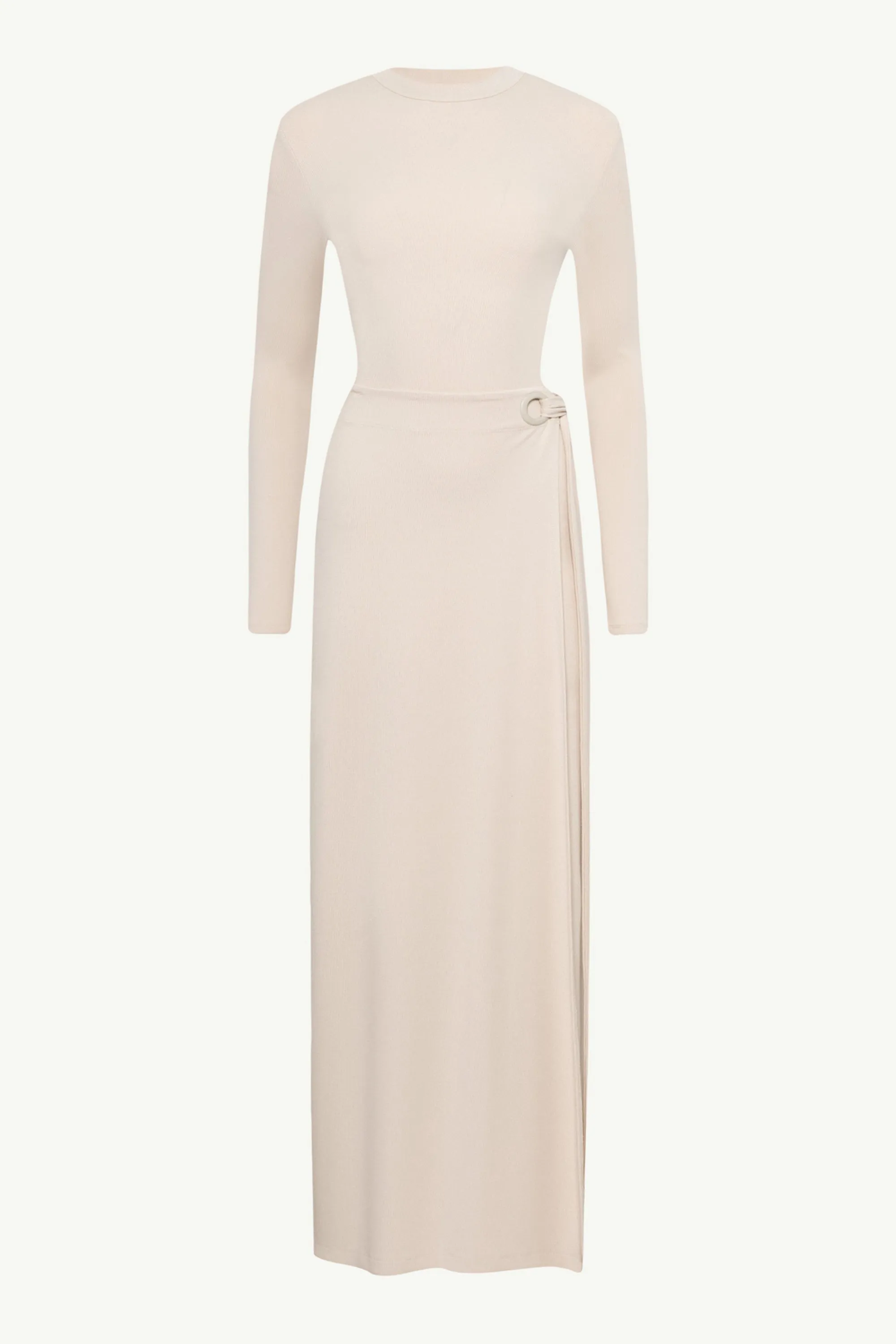 Melissa Jersey Maxi Dress with Wrap Skirt - Stone