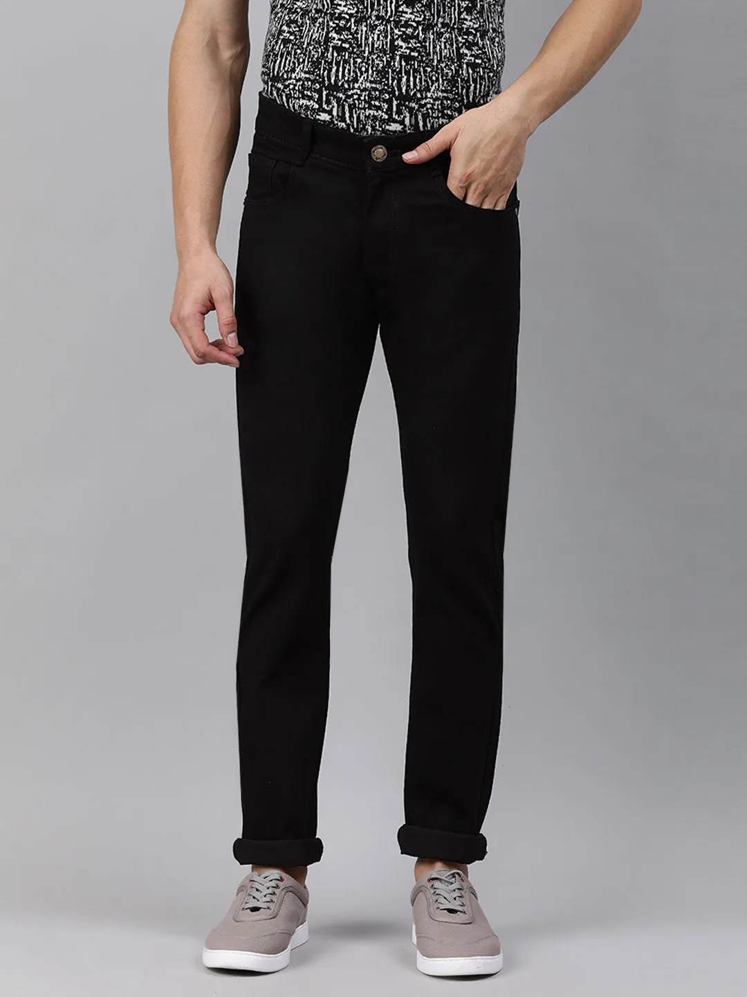 Men's Black Slim Fit Stretchable Jeans