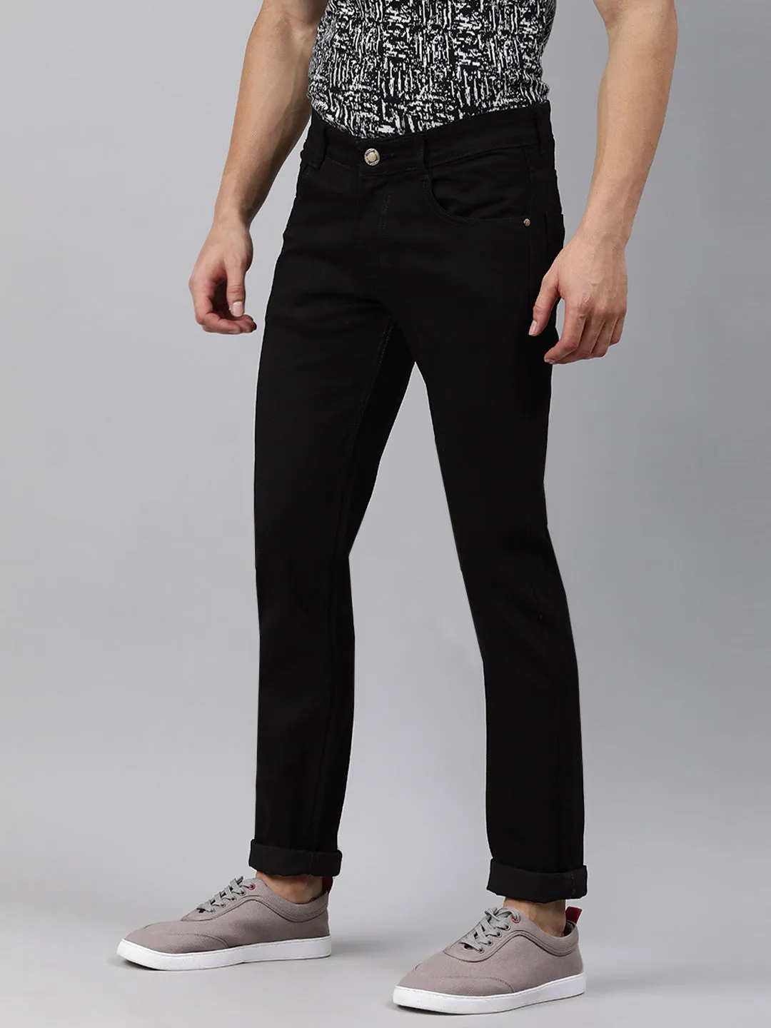 Men's Black Slim Fit Stretchable Jeans