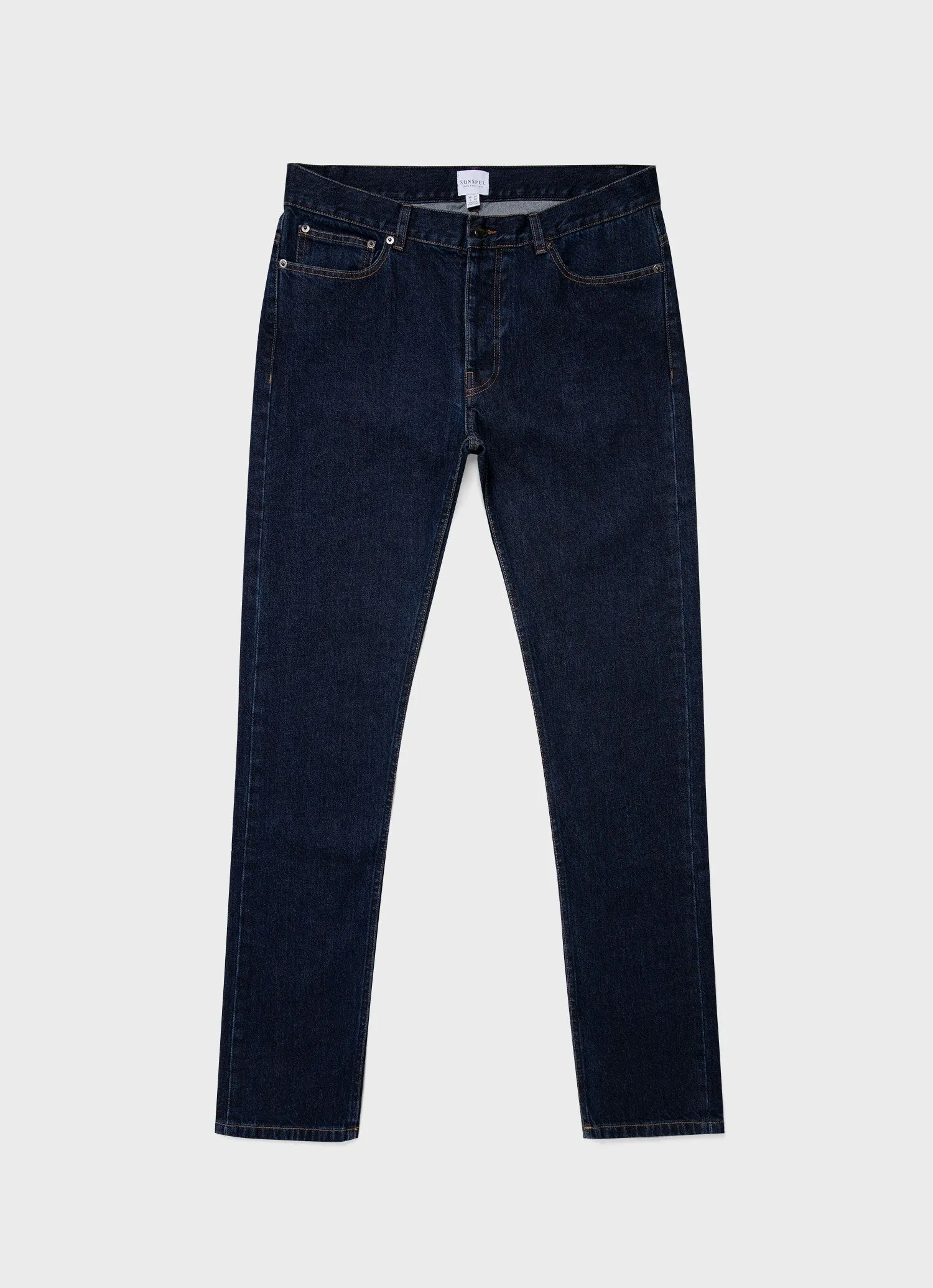 Men's Regular Fit Jeans in Rinse Wash Denim