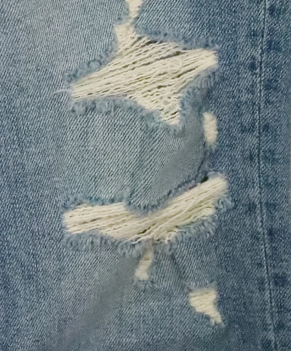 Mother Distressed Blue Jeans sz 8