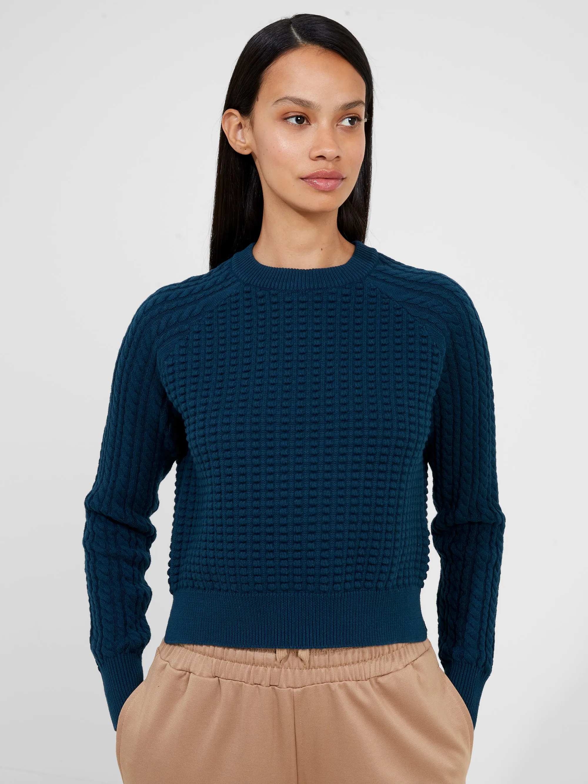 Mozart Popcorn Cable Knit Sweater