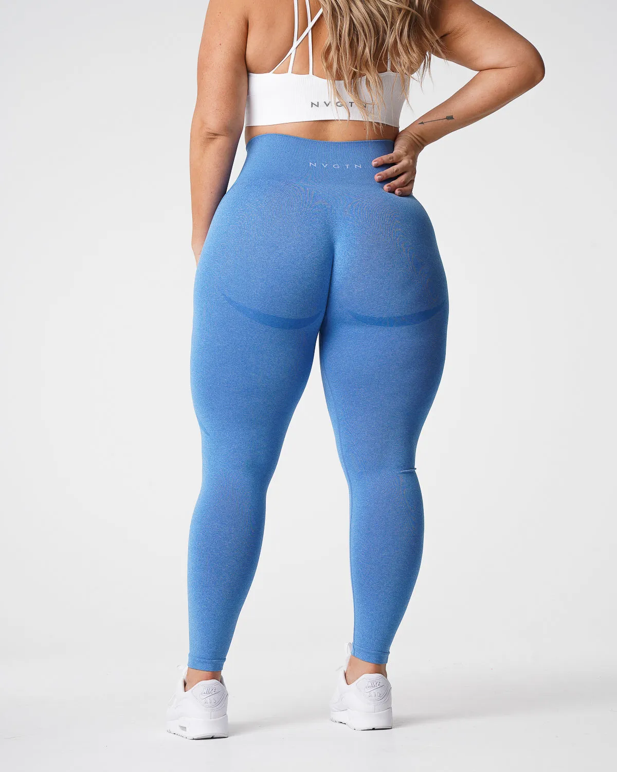 Ocean Blue Contour Seamless Leggings